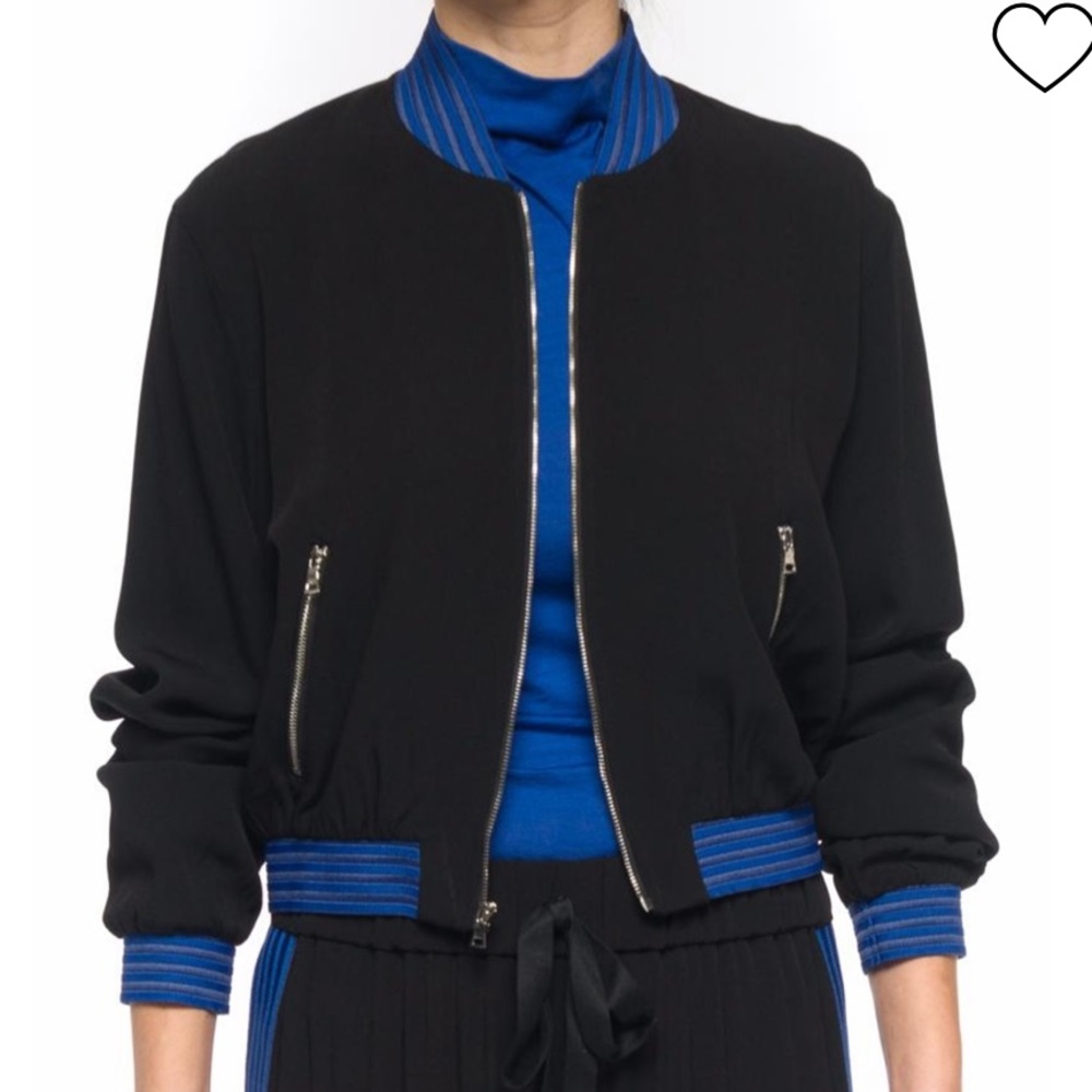 ALEXIS *Trei* black blue track bomber jacket S